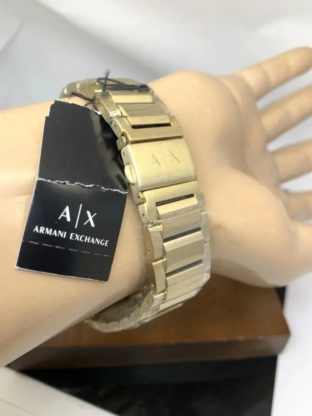 Armani Exchange Men's Watch AX4192 Quartz Chronograph Gold Dial Stainless Steel